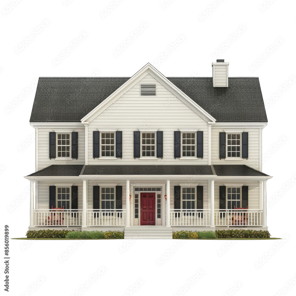 american house front view american house front view