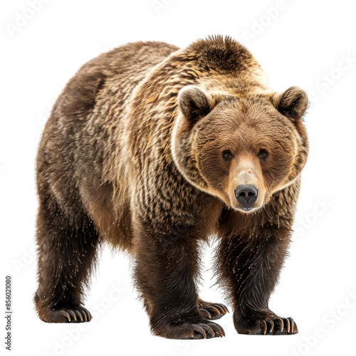 Wallpaper Mural brown bear isolated on white Torontodigital.ca