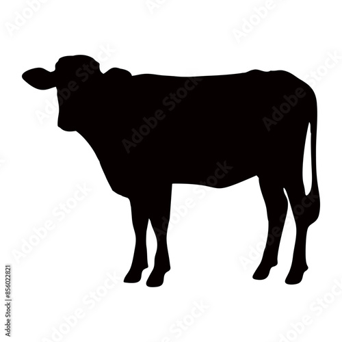 silhouette or illustration of a cow or buffalo