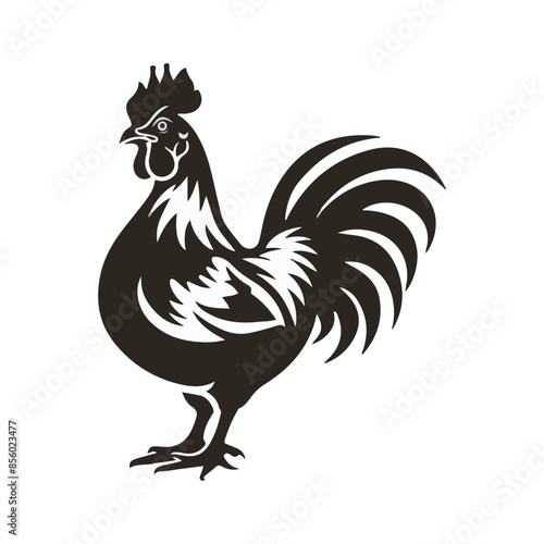 rooster isolated on white background