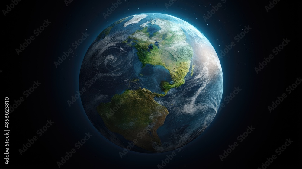 A beautiful shot of planet Earth from space, showing the Americas. A beautiful shot of planet Earth from space, showing the Americas.