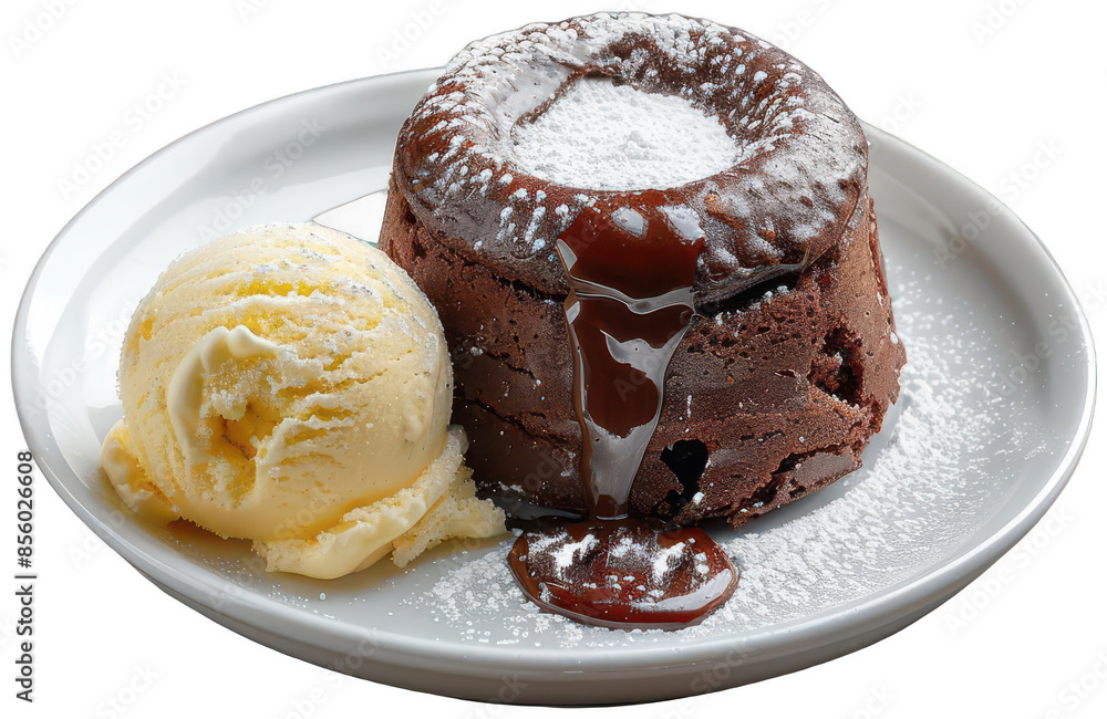 plate of dessert with ice cream and chocolate sauce plate of dessert with ice cream and chocolate sauce