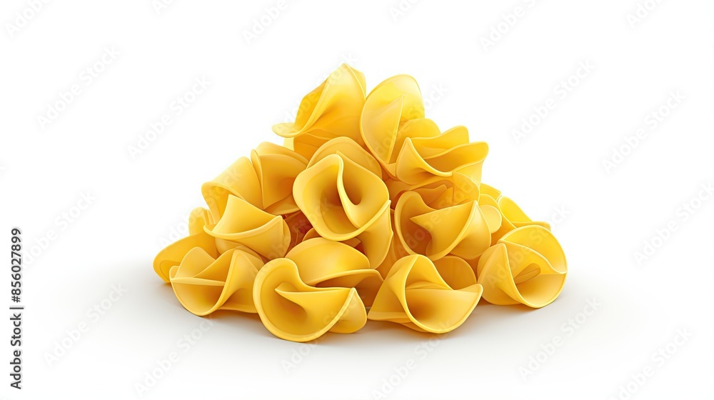 A pile of conchiglie pasta. Conchiglie is a type of pasta shaped like a seashell. It is a popular pasta choice for pasta salads and casserole dishes. A pile of conchiglie pasta. Conchiglie is a type of pasta shaped like a seashell. It is a popular pasta choice for pasta salads and casserole dishes.