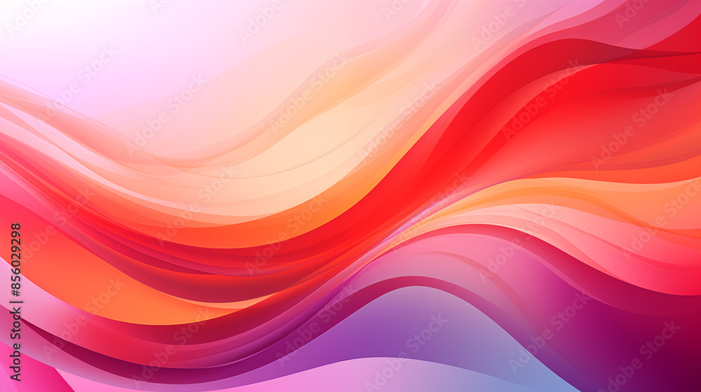 Red and Pink Gradient Wave Art Red and Pink Gradient Wave Art
