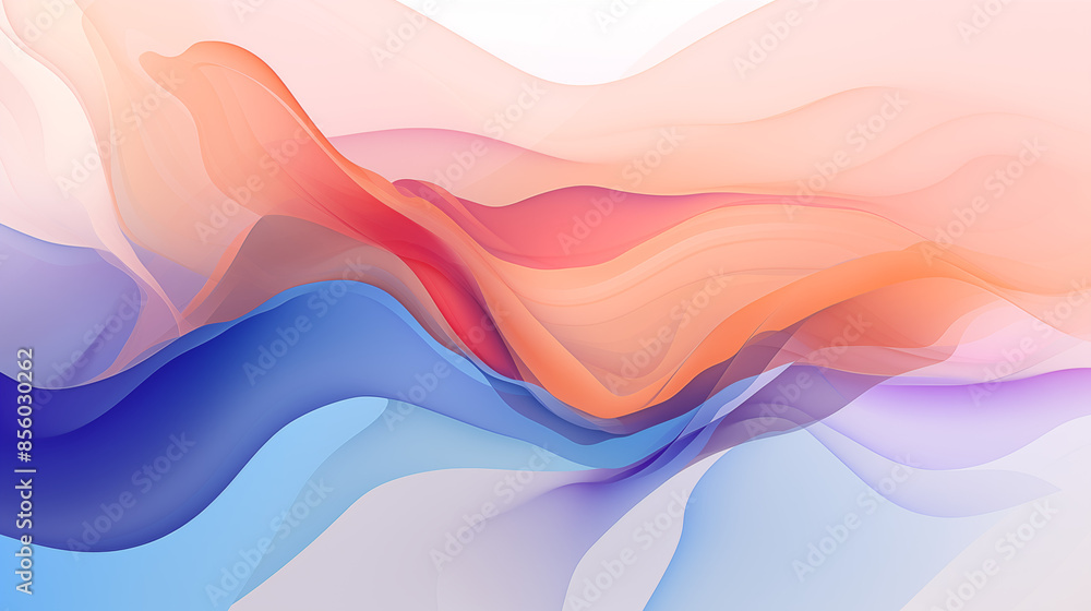Serene Multicolored Wave Flowing Abstract Art Serene Multicolored Wave Flowing Abstract Art