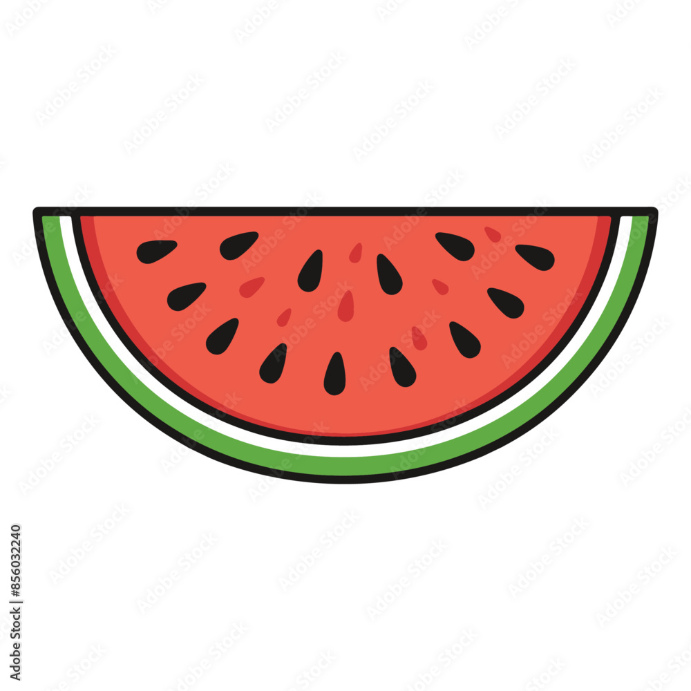 A slice watermelon. vector illustration A slice watermelon. vector illustration