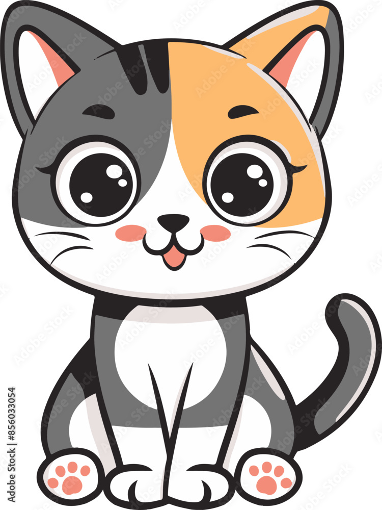 Cute cartoon vector Cat, Cute kitten Cute cartoon vector Cat, Cute kitten