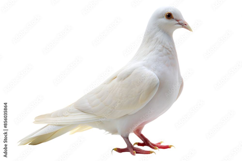 white pigeon isolated on transparent background. white pigeon isolated on transparent background.