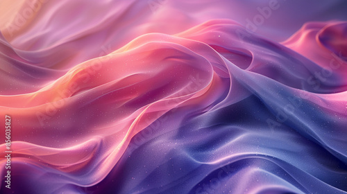 Wallpaper Mural smooth and flowing abstract waves in vibrant gradient hues of pink and purple, creating a captivating and serene visual effect with a touch of sparkle Torontodigital.ca