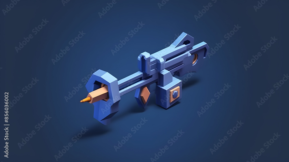 Crossbow game icon 3d Crossbow game icon 3d