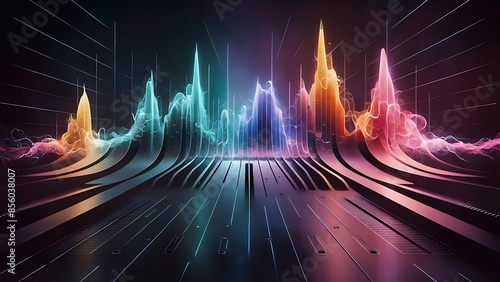 digital illustration of a music equalizer - 10
