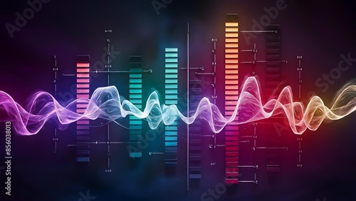 digital illustration of a music equalizer - 11