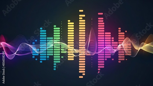 digital illustration of a music equalizer - 8
