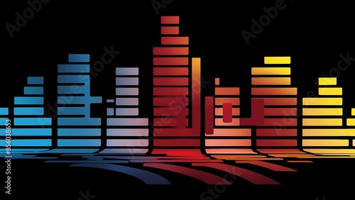 digital illustration of a music equalizer - 4
