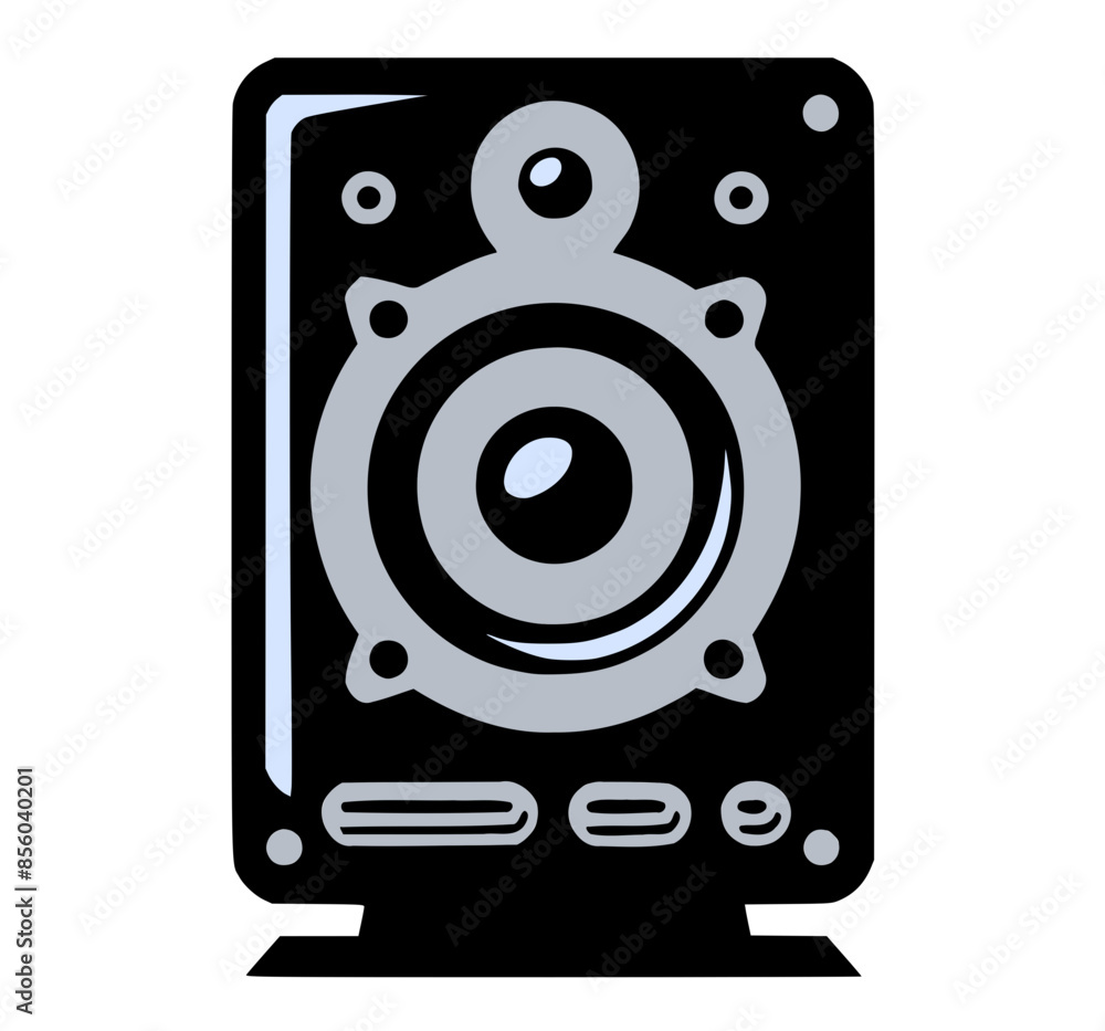Speaker icon illustration, audio equipment speaker system Speaker icon illustration, audio equipment speaker system