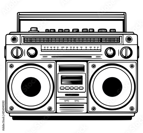 Boombox retro audio player 