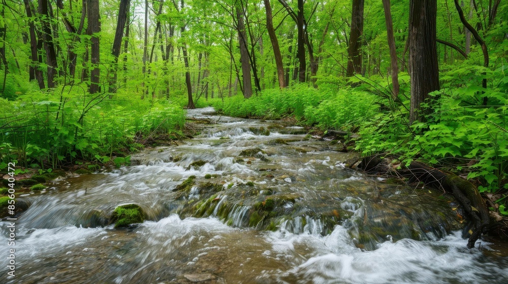 enchanting forest stream flowing through lush green foliage serene nature landscape photography enchanting forest stream flowing through lush green foliage serene nature landscape photography