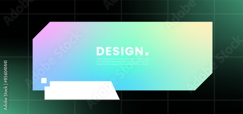 Futuristic element vector illustration. Colorful lower third video overlay.