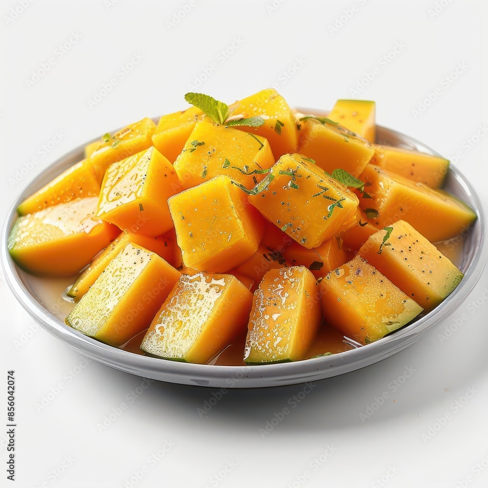 plate of sliced up squash on a white table plate of sliced up squash on a white table