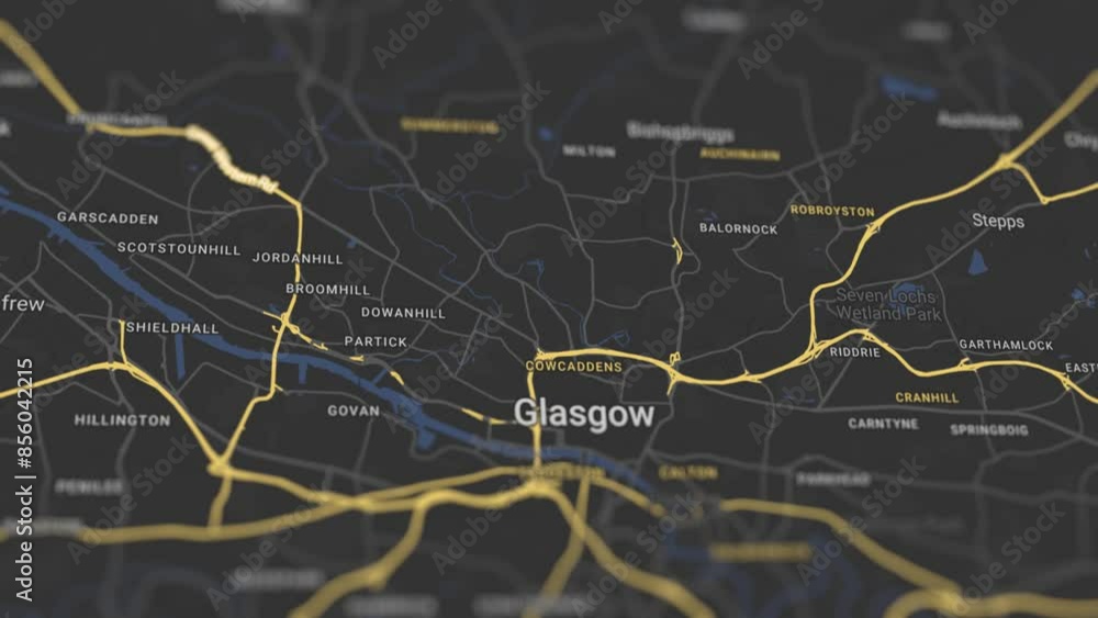 Glasgow Map England, Slider Shot Glasgow Map England, Slider Shot