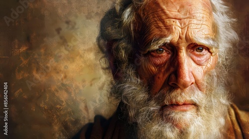 enoch the biblical patriarch religious figure portrait digital painting illustration photo