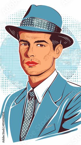 Businessman in comics style. Pop art retro vector illustration vintage kitsch