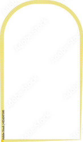 Yellow frame luxury vector shape