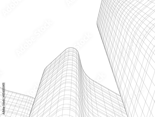architecture building vector 3d illustration