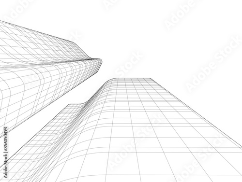 architecture building vector 3d illustration