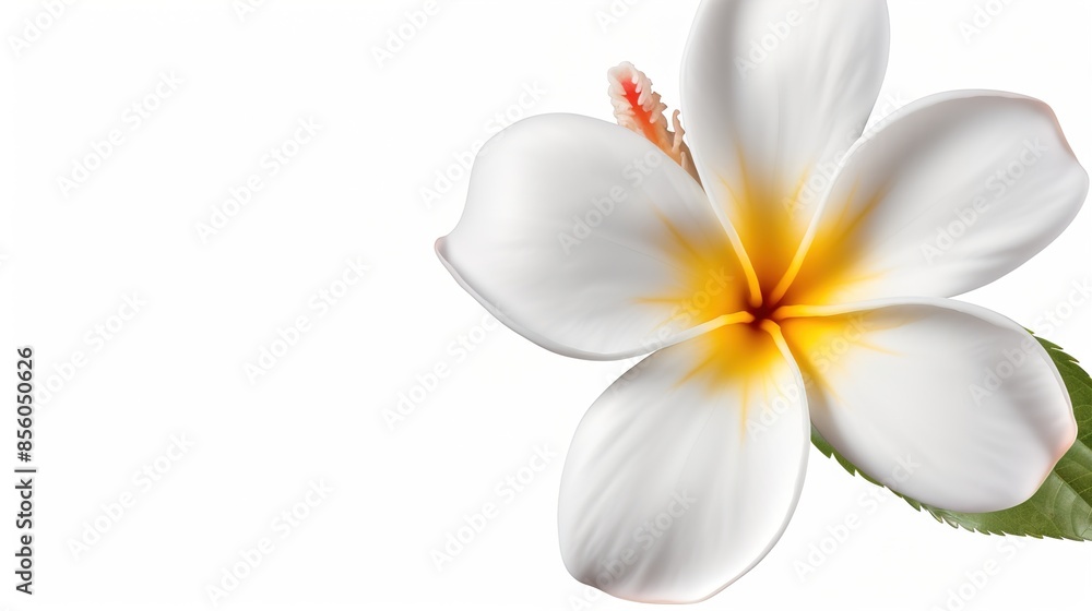 Fototapeta premium white frangipani flower