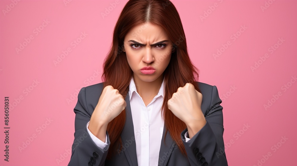 portrait of an angry business woman portrait of an angry business woman