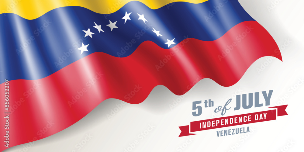 Venezuela independence day vector banner, greeting card. Venezuela independence day vector banner, greeting card.