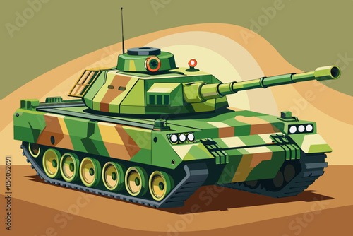 military tank vector illustration