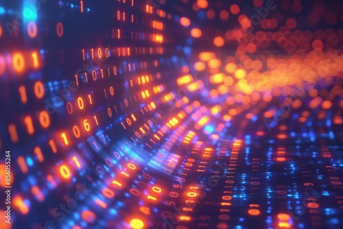 Wallpaper Mural Binary Code Data Flow Torontodigital.ca