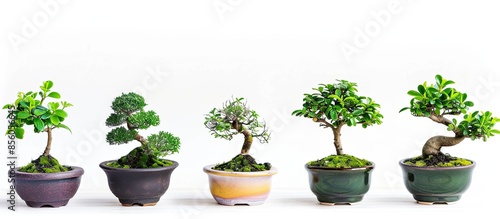 Small bonsai plants in pots...