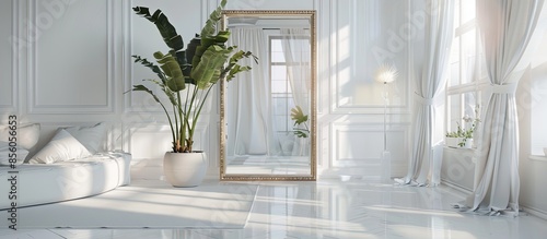 White interior with large h...