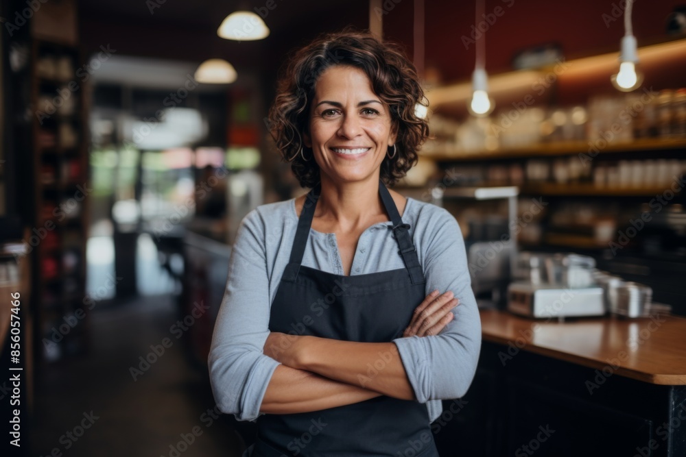 Portrait of a middle aged Hispanic female small business owner Portrait of a middle aged Hispanic female small business owner