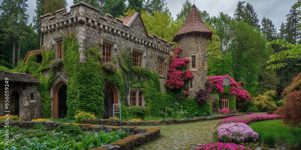 An ancient European castle reflected in a tranquil lake, surrounded by lush greenery and historical charm. An ancient European castle reflected in a tranquil lake, surrounded by lush greenery and historical charm.