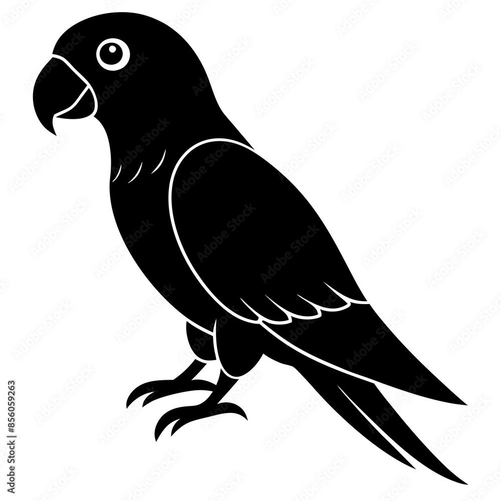 Obraz premium Parrot silhouette vector isolated
