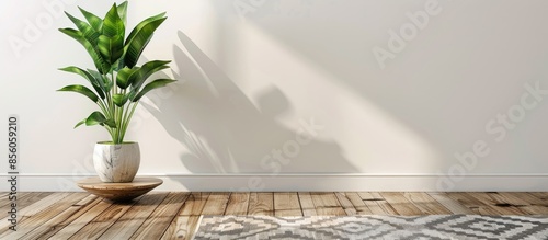 Green Plant on Wood Table w...