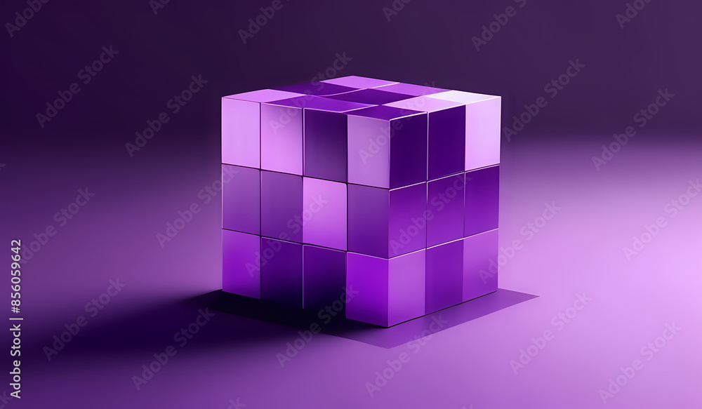 Abstract purple cube shaped background. AI Generated. Abstract purple cube shaped background. AI Generated.