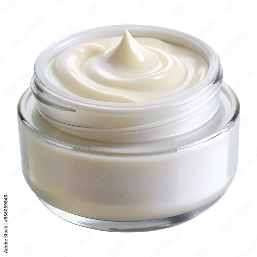 jar of cream isolated on transparent background
