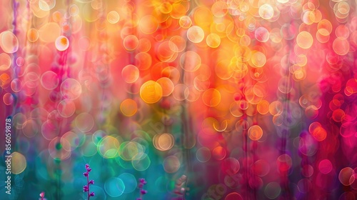 The multicolored blurred backdrop and pattern photo