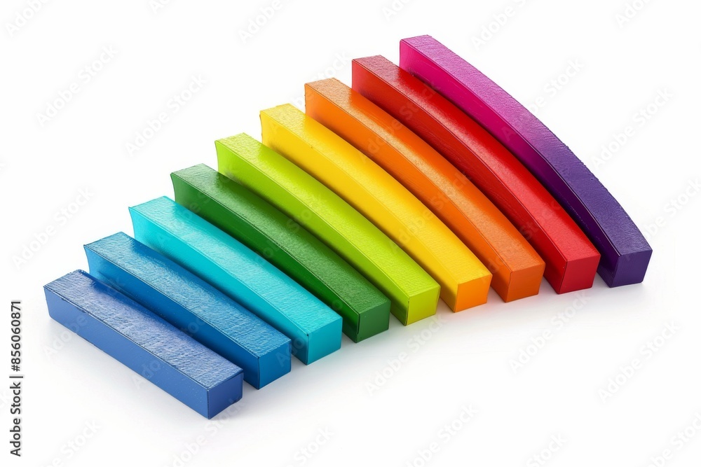Colorful Wooden Rainbow Blocks Colorful Wooden Rainbow Blocks
