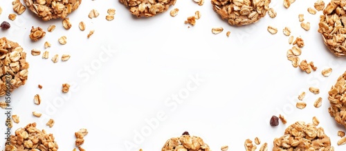 Granola cookie isolated on ...