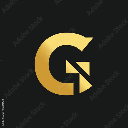 Letter G logo design vector with creative concept and golden gradient