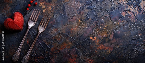 Forks and a heart. Holiday ...