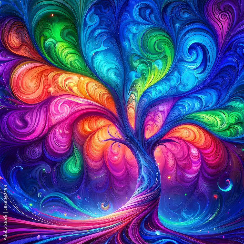 Colorful, magic tree Colorful, magic tree