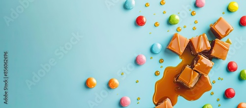 Sweet candies with caramel ...
