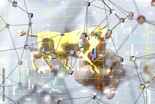 stock market 3d modern in hand